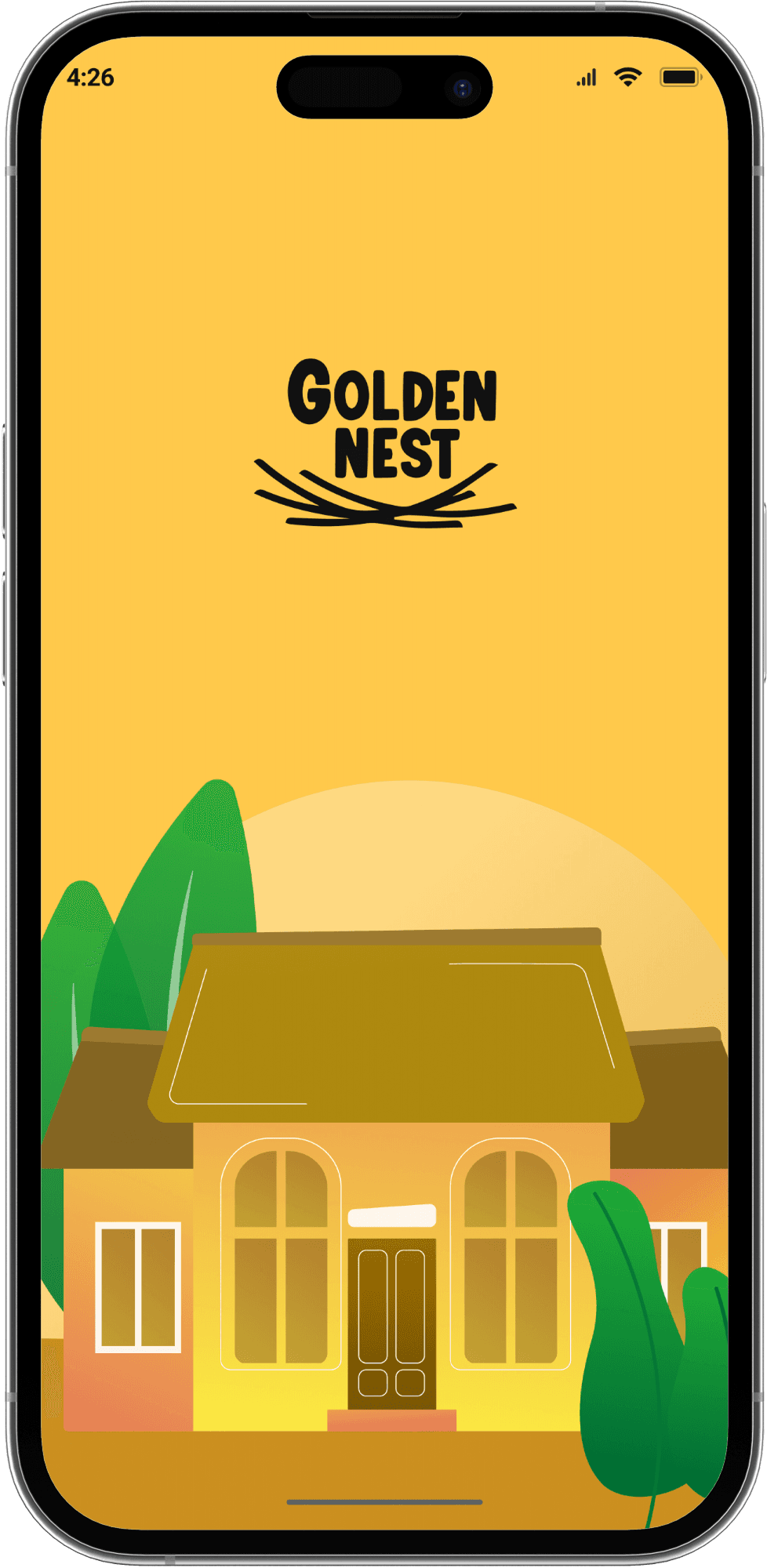 Golden Nest welcome screen